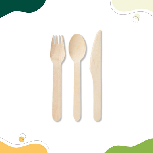 Organic Palm Leaf Birchwood Cutlery-6.5 Inch(150 pieces)